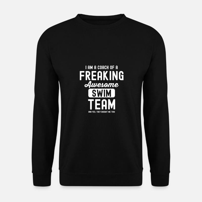 Swim Swimming Coach Trainer Geschenk - Unisex Pullover - Schwarz