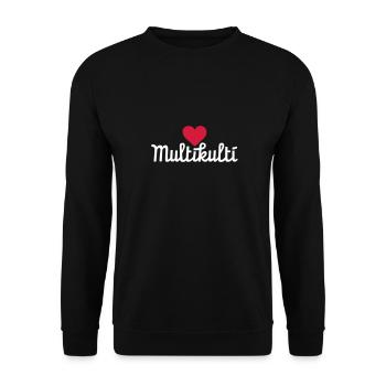 Multikulti - Unisex Pullover - Schwarz - Vorne - Alina (178cm) & Michal (187cm)
