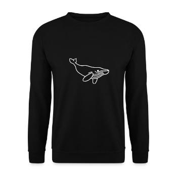baleine - Sweat-shirt Unisexe - noir - Devant - Alina (178cm) & Michal (187cm)