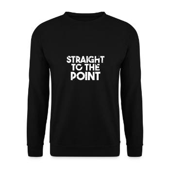 Straight to the Point - Unisex Sweatshirt - black - Front - Alina (178cm) & Michal (187cm)