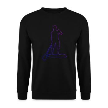 Standup Paddling Stand up Paddling Board Standup P - Unisex Sweatshirt - black - Front - Alina (178cm) & Michal (187cm)