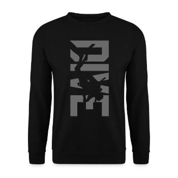 diving - Unisex Sweatshirt - black - Front - Alina (178cm) & Michal (187cm)