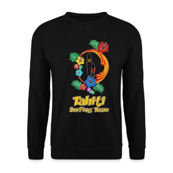 Tahiti Surfing Team 04 - Sweat-shirt Unisexe - noir - Devant - Alina (178cm) & Michal (187cm)
