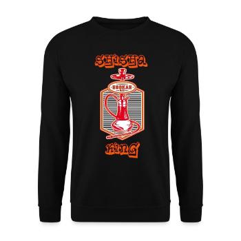 Shisha Hookah Shishabar heizen und rauchen - Unisex Pullover - Schwarz - Vorne - Alina (178cm) & Michal (187cm)