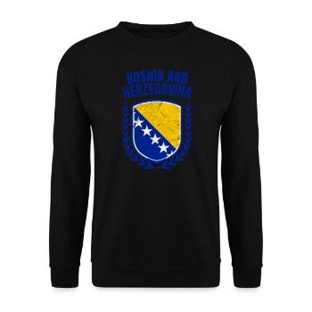 Bosnie-Herzégovine - Sweat-shirt Unisexe - noir - Devant - Alina (178cm) & Michal (187cm)