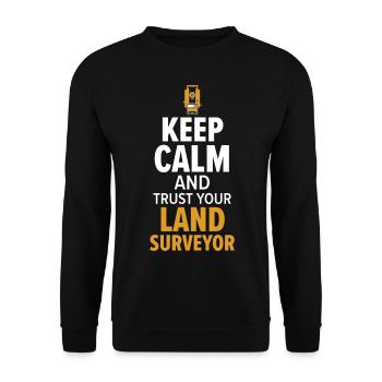 Restez calme et faites confiance à votre terre - Sweat-shirt Unisexe - noir - Devant - Alina (178cm) & Michal (187cm)