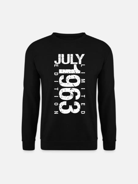 Juli 1963 Juli Geburtstagsgeschenk Juli 1963 - Unisex Pullover - Schwarz