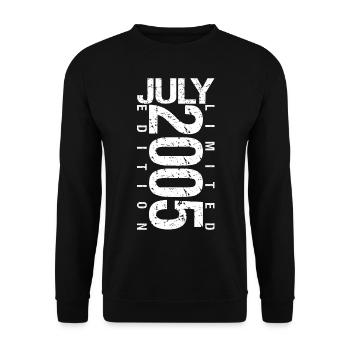 Juillet 2005 Juillet cadeau anniversaire July 2005 - Sweat-shirt Unisexe - noir - Devant - Alina (178cm) & Michal (187cm)