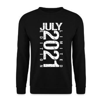 July 2021 July birthday gift July 2021 - Unisex Sweatshirt - black - Front - Alina (178cm) & Michal (187cm)