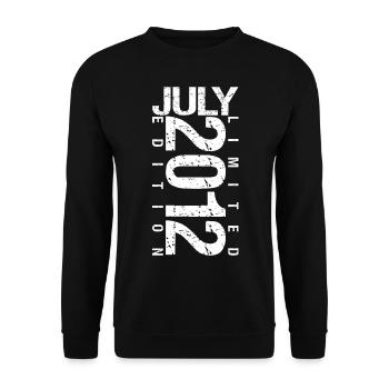 Juillet 2012 Juillet cadeau anniversaire July 2012 - Sweat-shirt Unisexe - noir - Devant - Alina (178cm) & Michal (187cm)
