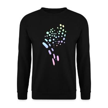 Jugendstil Tribal - Unisex Pullover - Schwarz - Vorne - Alina (178cm) & Michal (187cm)