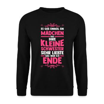 Geschwister Schwestern Schwester - Unisex Pullover - Schwarz - Vorne - Alina (178cm) & Michal (187cm)