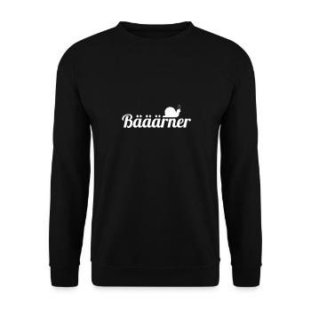 Berner Bärner langsam Mundart Lustig Geschenk - Unisex Pullover - Schwarz - Vorne - Alina (178cm) & Michal (187cm)