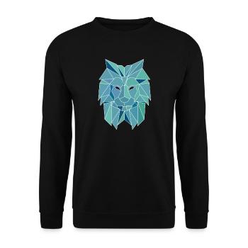 Polygone Lion - Sweat-shirt Unisexe - noir - Devant - Alina (178cm) & Michal (187cm)