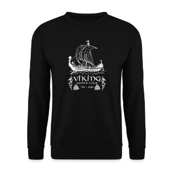 Viking World Tour Design - Unisex Sweatshirt - black - Front - Alina (178cm) & Michal (187cm)