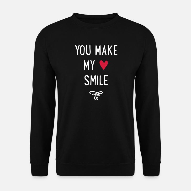 you make my heart smile - Unisex Sweatshirt - black