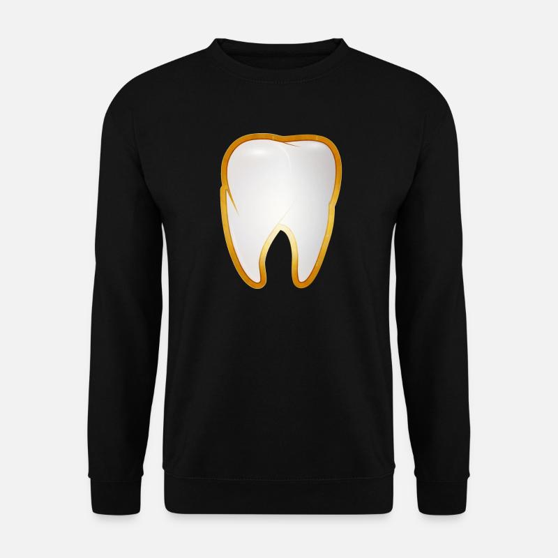 Une dent dans le cadre doré style de dent d’or - Sweat-shirt Unisexe - noir