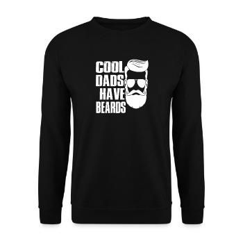 cool dads have beards - Unisex Sweatshirt - black - Front - Alina (178cm) & Michal (187cm)