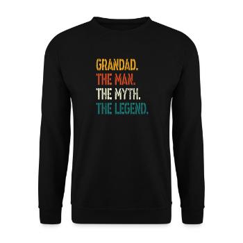 Grand-père L’homme Le mythe La légende T-shirt - Sweat-shirt Unisexe - noir - Devant - Alina (178cm) & Michal (187cm)