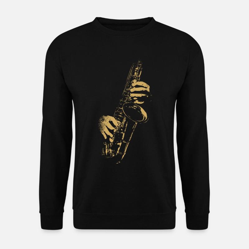 Saxophon SaxophonistMusiker - Unisex Pullover - Schwarz