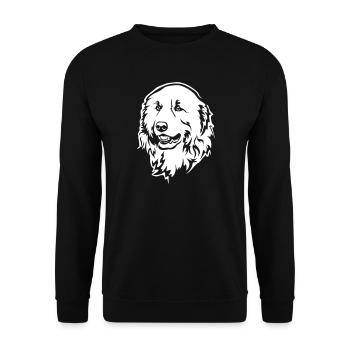 Pyrenean Mountain Dog Head "Black Edition" - Unisex Sweatshirt - black - Front - Alina (178cm) & Michal (187cm)