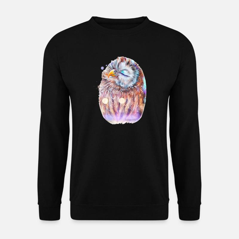 Eule - Unisex Pullover - Schwarz