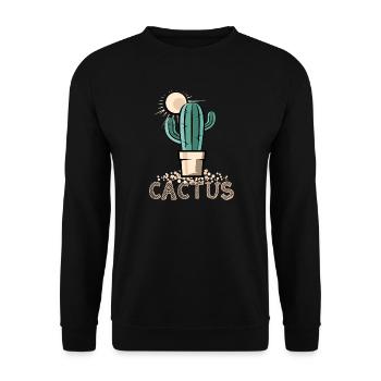 cactus cactus cactus symbol sun desert sand - Unisex Sweatshirt - black - Front - Alina (178cm) & Michal (187cm)