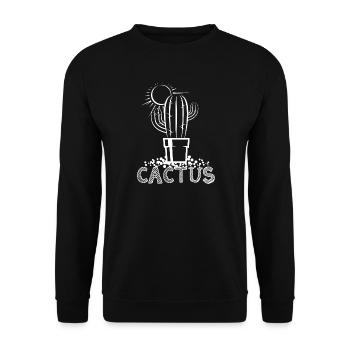 cactus Kakteen Katktus Symbol Sonne Wüste icon - Unisex Pullover - Schwarz - Vorne - Alina (178cm) & Michal (187cm)