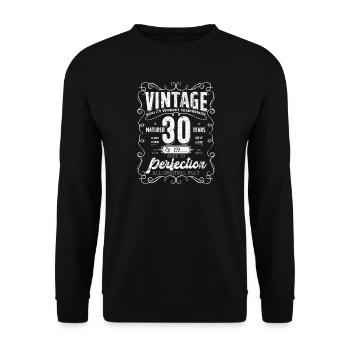 Typographie vintage du 30e anniversaire - Sweat-shirt Unisexe - noir - Devant - Alina (178cm) & Michal (187cm)