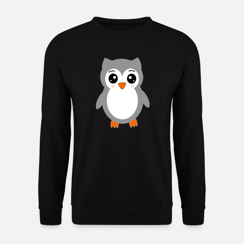 graue Eule - Unisex Pullover - Schwarz