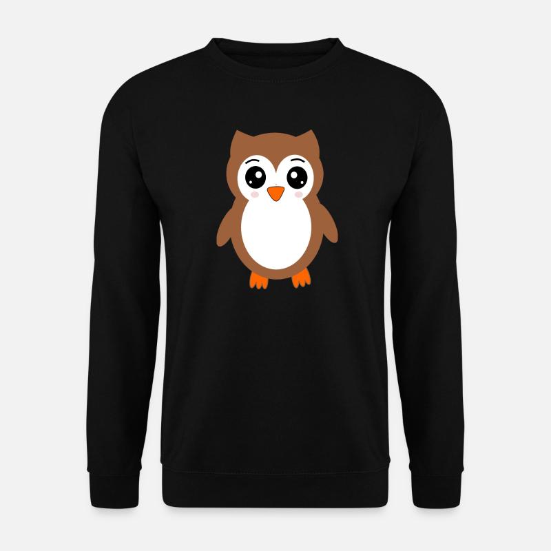 braune Eule Vogel Vogelschutz - Unisex Pullover - Schwarz