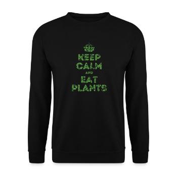 Restez calme et mangez des plantes - Sweat-shirt Unisexe - noir - Devant - Alina (178cm) & Michal (187cm)