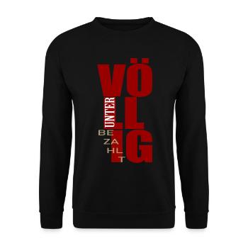 Paiement de salaire complètement sous-payé - Sweat-shirt Unisexe - noir - Devant - Alina (178cm) & Michal (187cm)