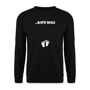 Babyfüße Schwangerschaft Babybauch Schwanger - Unisex Pullover - Schwarz - Vorne - Alina (178cm) & Michal (187cm)
