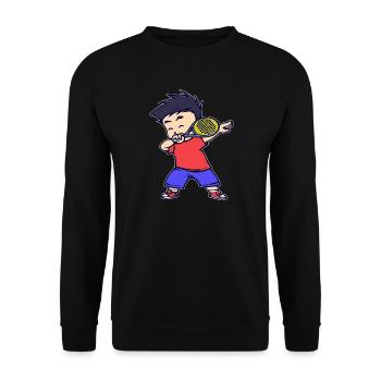 Padel Racket Player Padel Tennis Training - Unisex Sweatshirt - black - Front - Alina (178cm) & Michal (187cm)