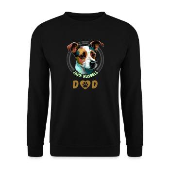 Jack Russell Dad - Unisex Pullover - Schwarz - Vorne - Alina (178cm) & Michal (187cm)