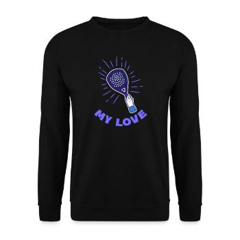 Racket Statement Padel Serve Statement Sport - Unisex Sweatshirt - black - Front - Alina (178cm) & Michal (187cm)