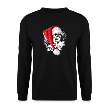 Santa Japan Chin Christmas Dogs Wilsigns - Sweat-shirt Unisexe - noir - Devant - Alina (178cm) & Michal (187cm)