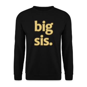 Conception ludique de gros poissons - Sweat-shirt Unisexe - noir - Devant - Alina (178cm) & Michal (187cm)