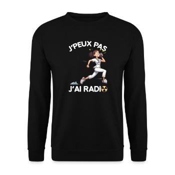 J'peux pas J'ai Radio Citation drôle Radiologie - Sweat-shirt Unisexe - noir - Devant - Alina (178cm) & Michal (187cm)