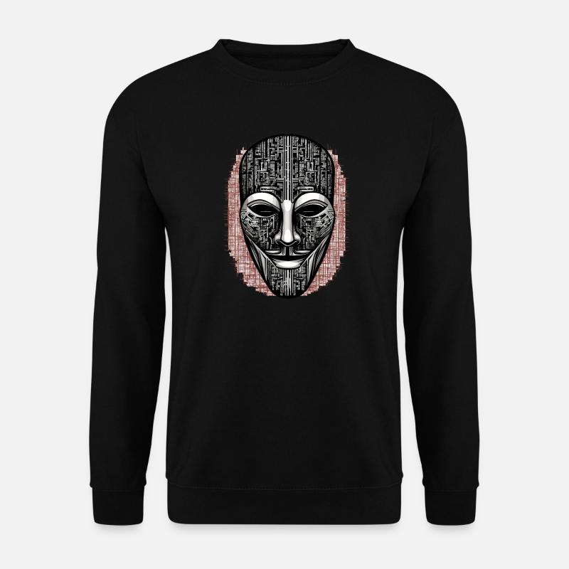 Anonymous Hacker Maske - Unisex Pullover - Schwarz