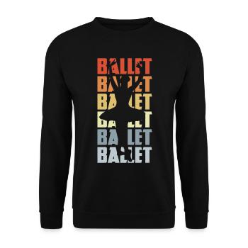 Vintage Ballet - Unisex Sweatshirt - black - Front - Alina (178cm) & Michal (187cm)