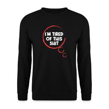 Gleichgültig Stateent Egal Ist Mir Wurscht - Unisex Pullover - Schwarz - Vorne - Alina (178cm) & Michal (187cm)