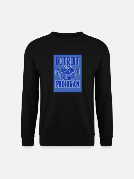 Detroit Motor City Skull Wing - Unisex Pullover - Schwarz
