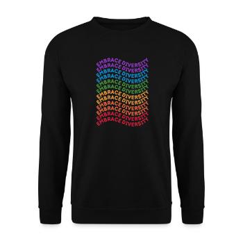 Lgbt. Embrace diversity - Unisex Sweatshirt - black - Front - Alina (178cm) & Michal (187cm)