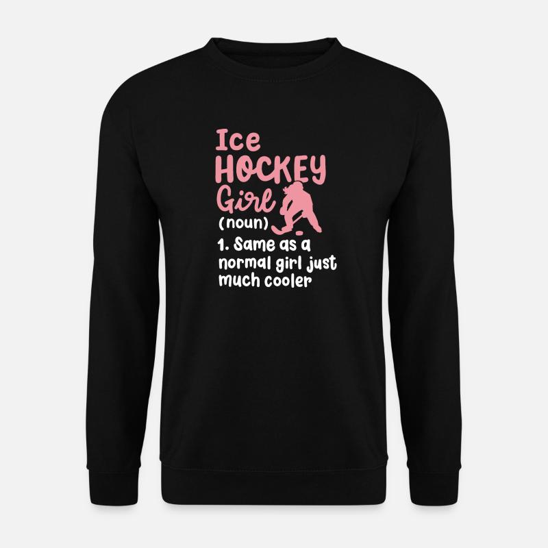 Eishockey Eishockeyspielerin - Unisex Pullover - Schwarz