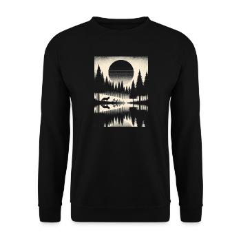FUCHS IM WALD - Unisex Pullover - Schwarz - Vorne - Alina (178cm) & Michal (187cm)