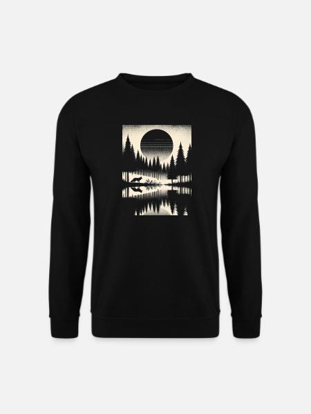 FUCHS IM WALD - Unisex Pullover - Schwarz