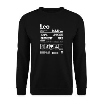 Zodiaque Lion - Sweat-shirt Unisexe - noir - Devant - Alina (178cm) & Michal (187cm)