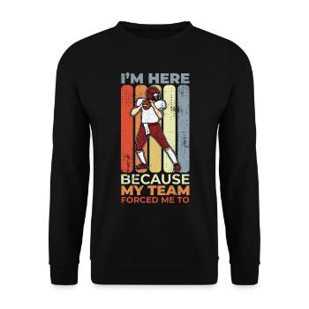 Drôle de dicton de football - Sweat-shirt Unisexe - noir - Devant - Alina (178cm) & Michal (187cm)